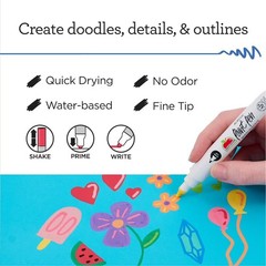 Apple Barrel Multi-Surface Paint Pens Deluxe Studio Set, Medium Tip, 36 Piece