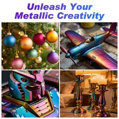 X ARTY HUB Metallic Airbrush Paint Kit, 36 Colors with 4.05 fl oz Black Prime…