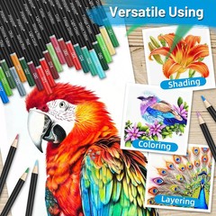 136 PCS Colored Pencils Set for Adult Coloring Books, 120 Colored Pencils with S