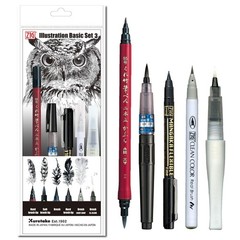 Kuretake Zig Inktober pen set, for Illustration, Manga Drawing, Lettering and