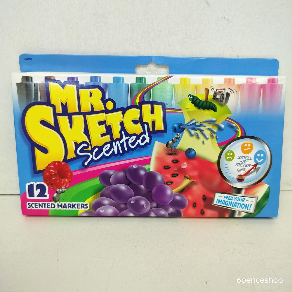 Mr. Sketch Scented Markers 1905069 Chisel Tip Assorted Colors 12 Pack