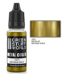 Green Stuff World – Metallic Paint Antique Gold 1871 for Models and Miniatures