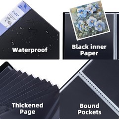 JJRING 11×14 Art Portfolio Folder with Plastic Sleeves, 24-Pocket Portfolio B…
