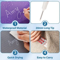 80Pcs Waterproof Deep Hole Marker Pens for Woodworking, Carpentry & Construction