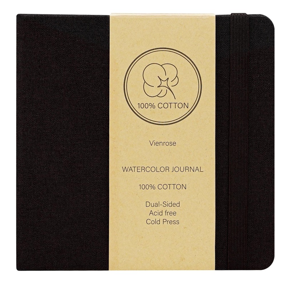 Vienrose Watercolor Sketchbook, 5.5″x5.5″ Watercolor Journal with 24 Sheets 1…