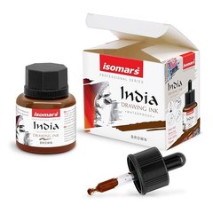 Waterproof Drawing Ink 35ml Dropper Brown for Calligraphy