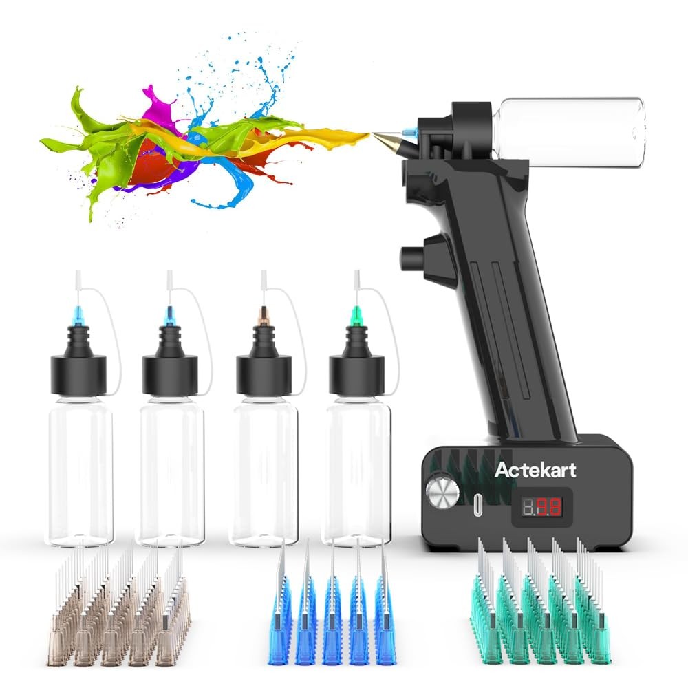 No-Clean Airbrush Kit with Disposable Nozzle (50pcs x 0.2mm & 100pcs x 0.3mm & 1