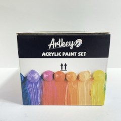 Artkey & Royal Langnickel Acrylic Paint Supply Lot 24 Color Set, Tubes & Sponges