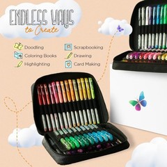192 Gel Pens Set – Metallic, Neon, Glitter – 2 Cases
