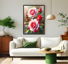 Diamond Paintings Kits for Beginners,Flower Diamond Arts Kits for Adults,Full Ro