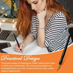 Calligraphy Pens Set – 17 Pieces Stainless Steel Pen Nibs black