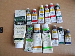 Liquitex Acrylic Artist Color Paint Used Tubes lot