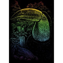 Rainbow Foil Engraving Art Mini Kit 5X7 Jungle Toucan