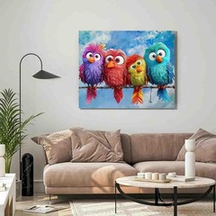 Paint by Numbers Kit Bird DIY Canvas Painting Wall Art Decoration 16×20 In