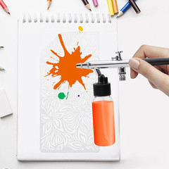 Plastic Jar Bottles Airbrush Paint Bottles 30ML Dual-Action Siphon Suction Feed