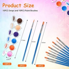 5 Pack Mini Acrylic Paint Set,12 Colors Acrylic Paints Strips for Adults Craf…