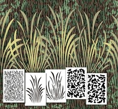Duck Boat Camouflage Stencils Camo Spray Paint Stencil Jon Grass Multicam Bark