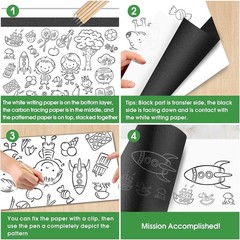 PSLER 100 Sheets Carbon Paper Sheets, Carbon Transfer Paper for DIY Woodwork…
