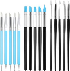 15 Pcs Silicone Paint Brush 5 Shapes Head Silicone Brushes for Crafts Rubber Pai