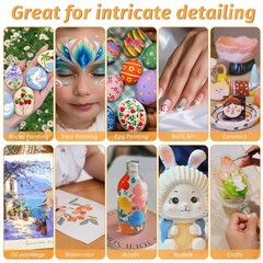 30 Pcs Miniature Detail Paint Brush Set, 3rd Generation Tiny Liner Brushes