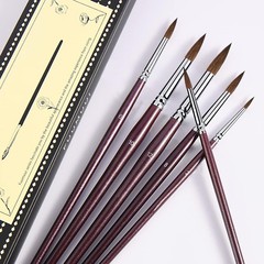Kolinsky Watercolor Brush Set Pure Kolinsky Sable Hair Pointed round Art Paintbr