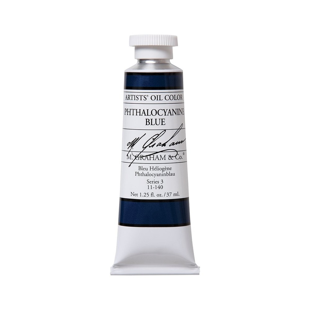 M. Graham Artist Oil Paint Phthalo Blue 1.25oz/37ml Tube Kitchen