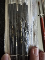 Vintage Artist Paint Brush Lot Craftint Fine Sable Rose Art Red Sable New
