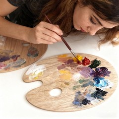 2 PCS Wooden Paint Palette Artist Oil 7.8×11.8 inch,