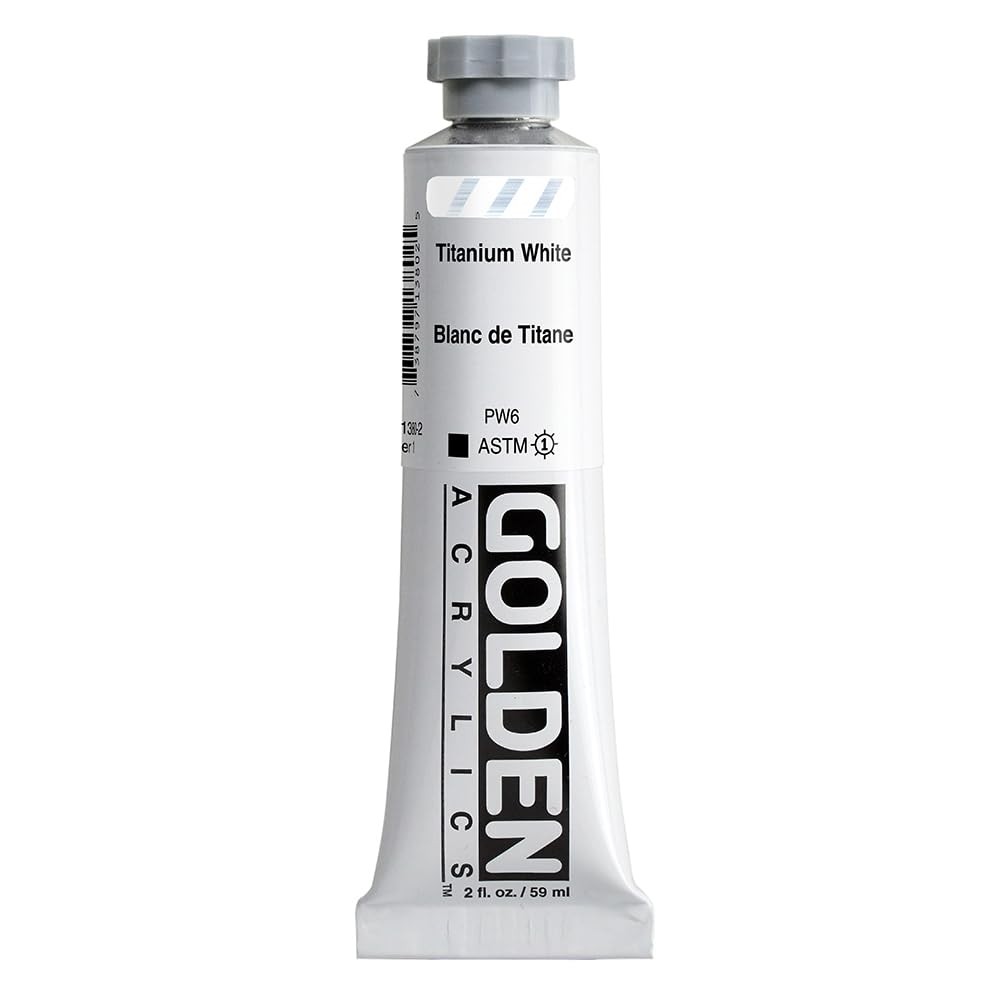 Heavy Body Acrylics, Titanium White, 2 fl. oz. Tube, Professional Acrylic Pai…