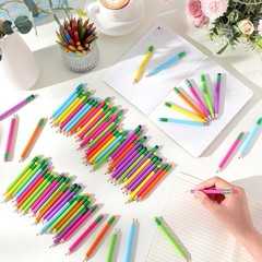 108 Pcs Mini Pencils Bulk Small Pre Sharpened 2 HB Half Golf Pencils with Era…