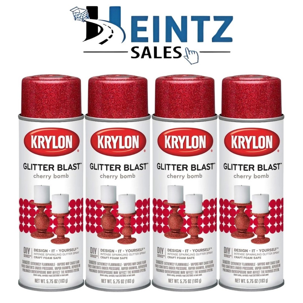 KRYLON 3806 — Glitter Blast Cherry Bomb 5.75 oz 4 Pack