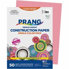 Pacon Sunworks Groundwood Construction Paper – 12″ X 9″ – Pink (7003)