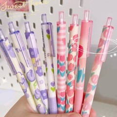 4Pcs Black 0.5mm Retractable Gel Ink Pens Vibrant Colours Smooth Writing Pen