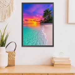 Beach Scenery Diamond Art Kits for Adults,5D Diamond Painting Kits for Beginners