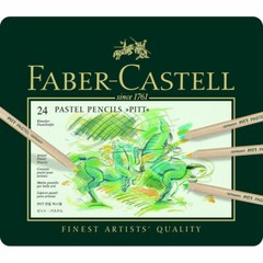 Faber Castell Finest Pitt Pastel Professional Artist Pencils – Tin Set of 24