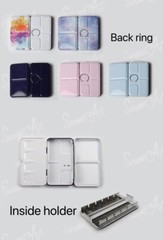 Metal Empty Watercolor Tin Palette Paint Case for DIY Travel Watercolor Palette
