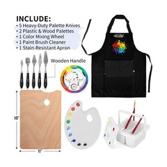 188Pcs All-in-One Art Painting Kit with French Easel, 96 Acrylic, Watercolor …