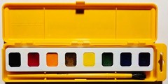 Vintage 1980s Crayola No. 08 Water Colors Paint Set RARE HTF Binney & Smith