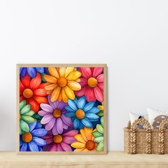 Flowers Diamond Art Kits for Adults, 5D 13.78×13.78 inches, KM641-1
