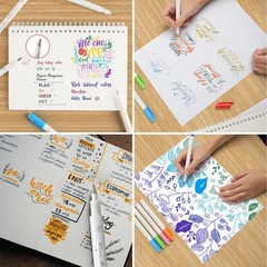 Fudenosuke Brush Pen – 16 Colors Calligraphy Brush Pens for Hand Lettering, C…