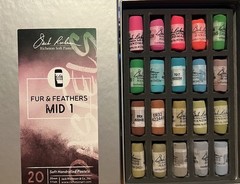 Jack Richeson Soft Pastels – FUR & FEATHERS – MID 1 Handrolled Pastels
