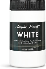 Titanium White Acrylic Paint 300Ml (10.2Oz) – High Coverage, Opaque, Lightfast &
