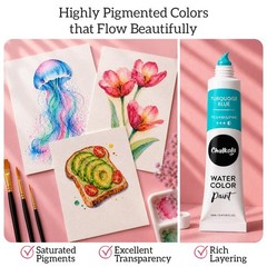 Watercolor Paint Set for Adults & Professional Artists – 36 Watercolor Tubes …