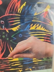 MULTICOLOR SCRATCH-ART PAPER SA-P-MC VINTAGE 1996 8-1/2″ x 11″ 12 SHEETS