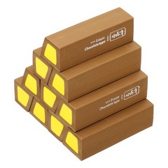 Pencil Erasers Rubber, 10 Pcs Art Eraser Scented, Dark Brown/Yellow