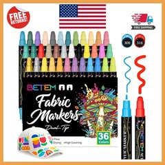 Dual Tip Acrylic Paint Pens – 36 Colors for Creative DIY Projects and Gifts
