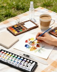 Travel Watercolor Paint Set, Mini Tobios Watercolor Palette Kit, 12 Color Poc…