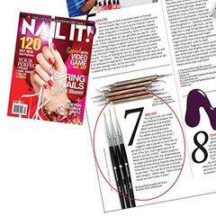 Striping Nail Art Brushes for Long Lines, Details, Fine Designs. 3 pcs Striper