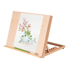 Adjustable Beech Wood Tabletop Easel Painting Board Stand Foldable Portable