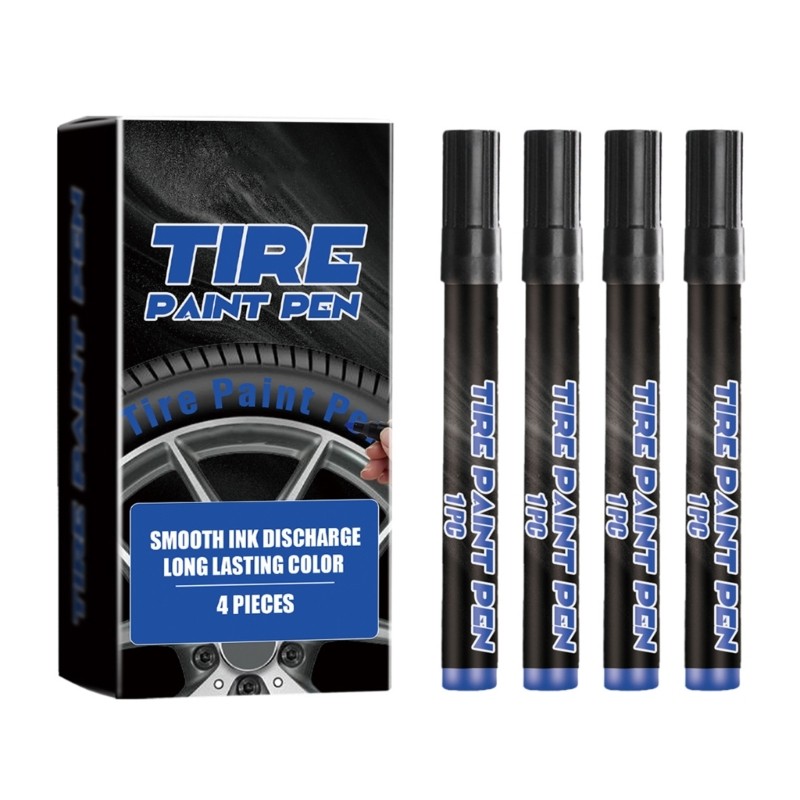 Waterproof Tire Labeling Marker Extra Large Ink Capacity Tire Lettering Pen 4pcs
